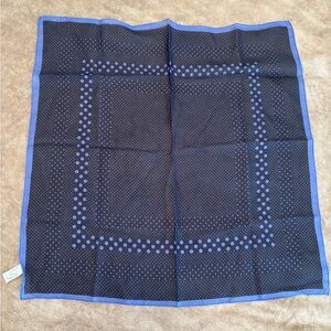 Ann Taylor Loft Black & Blue Polka Dot Scarf